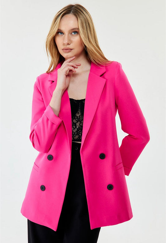 Elsa Bright Pink Oversized Blazer