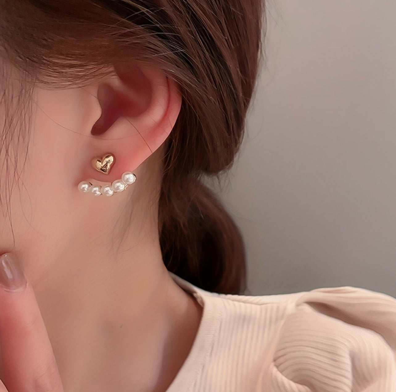 Fia Pearl Embellished layered Earring