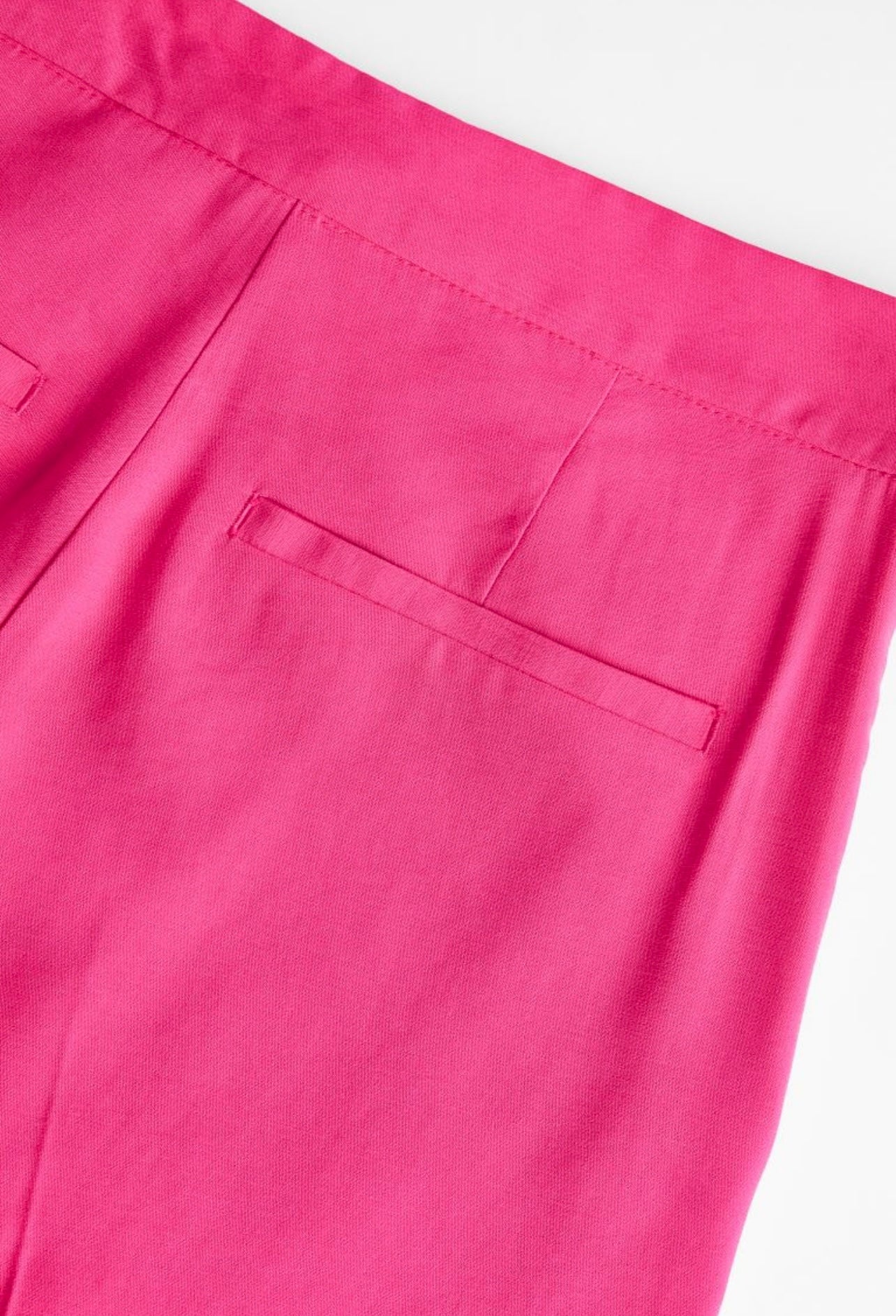 Fuchsia Pink Straight Slit Trouser