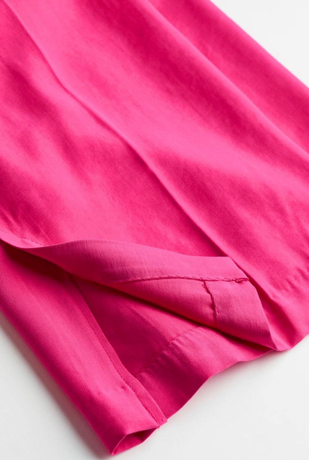 Fuchsia Pink Straight Slit Trouser