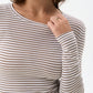 Grey Striped Long Sleeve Tshirt