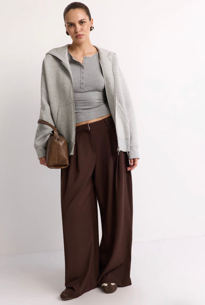 Grey Zip-up Hoodie Sweatshirt