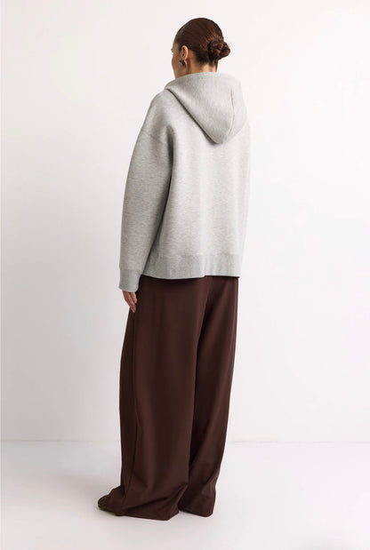 Grey Zip-up Hoodie Sweatshirt
