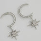 Silver Moon & Star Earrings