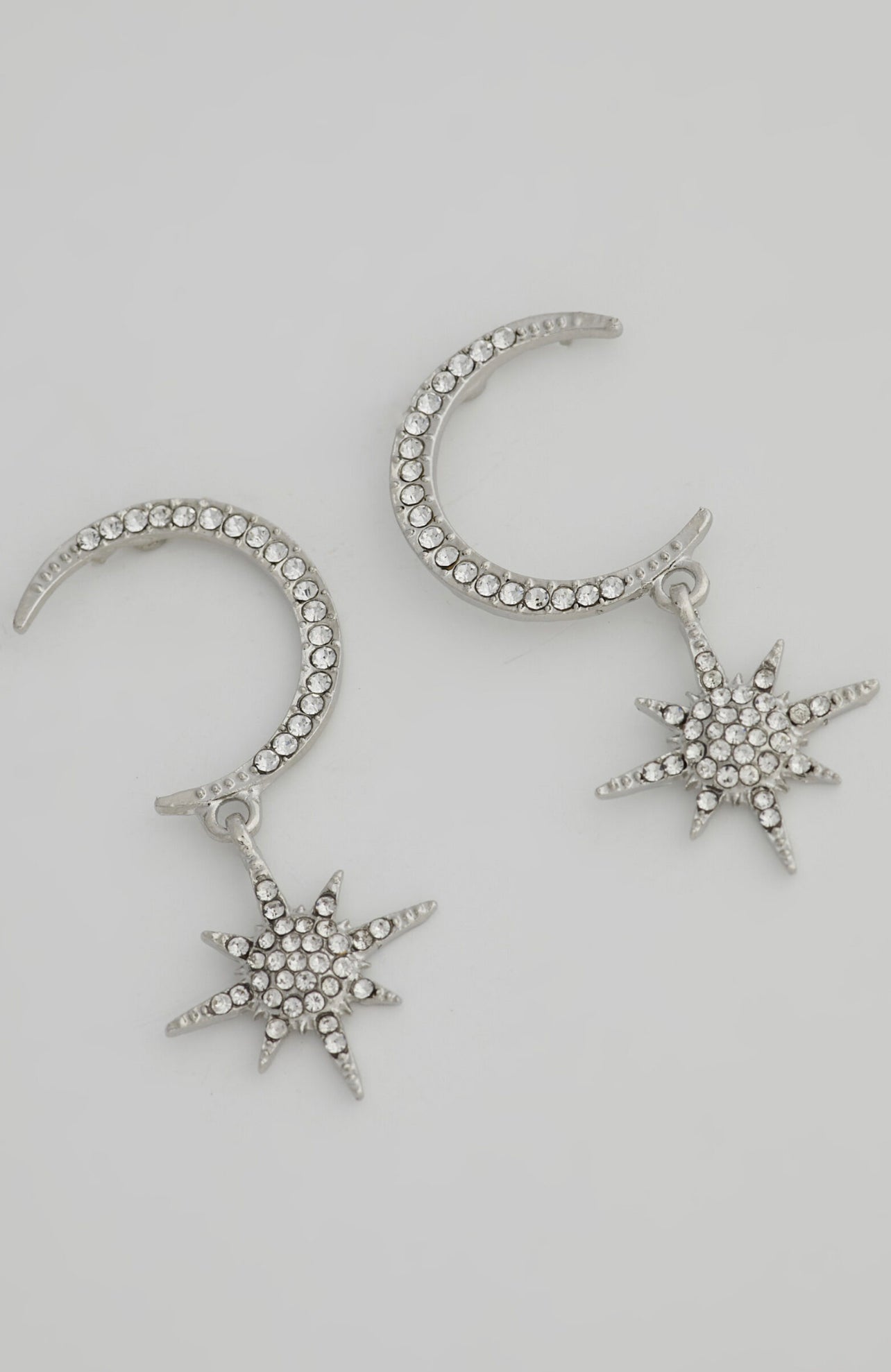 Silver Moon & Star Earrings