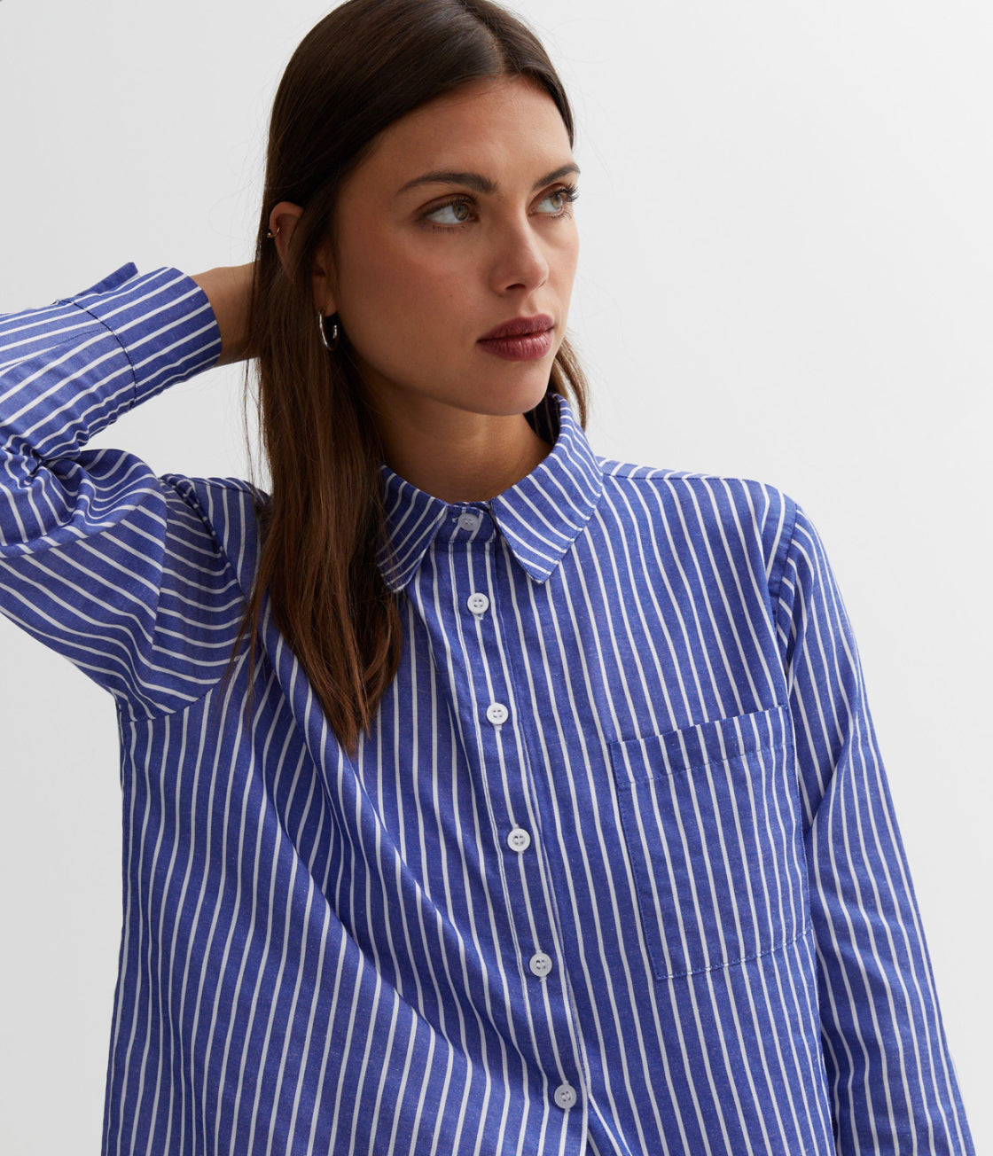 Sapphire Blue Striped Shirt