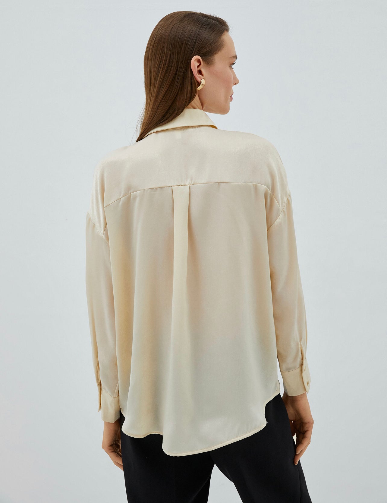 Marshmallow Beige Silk Shirt