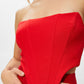 Lucia Red Silk Strapless Corset