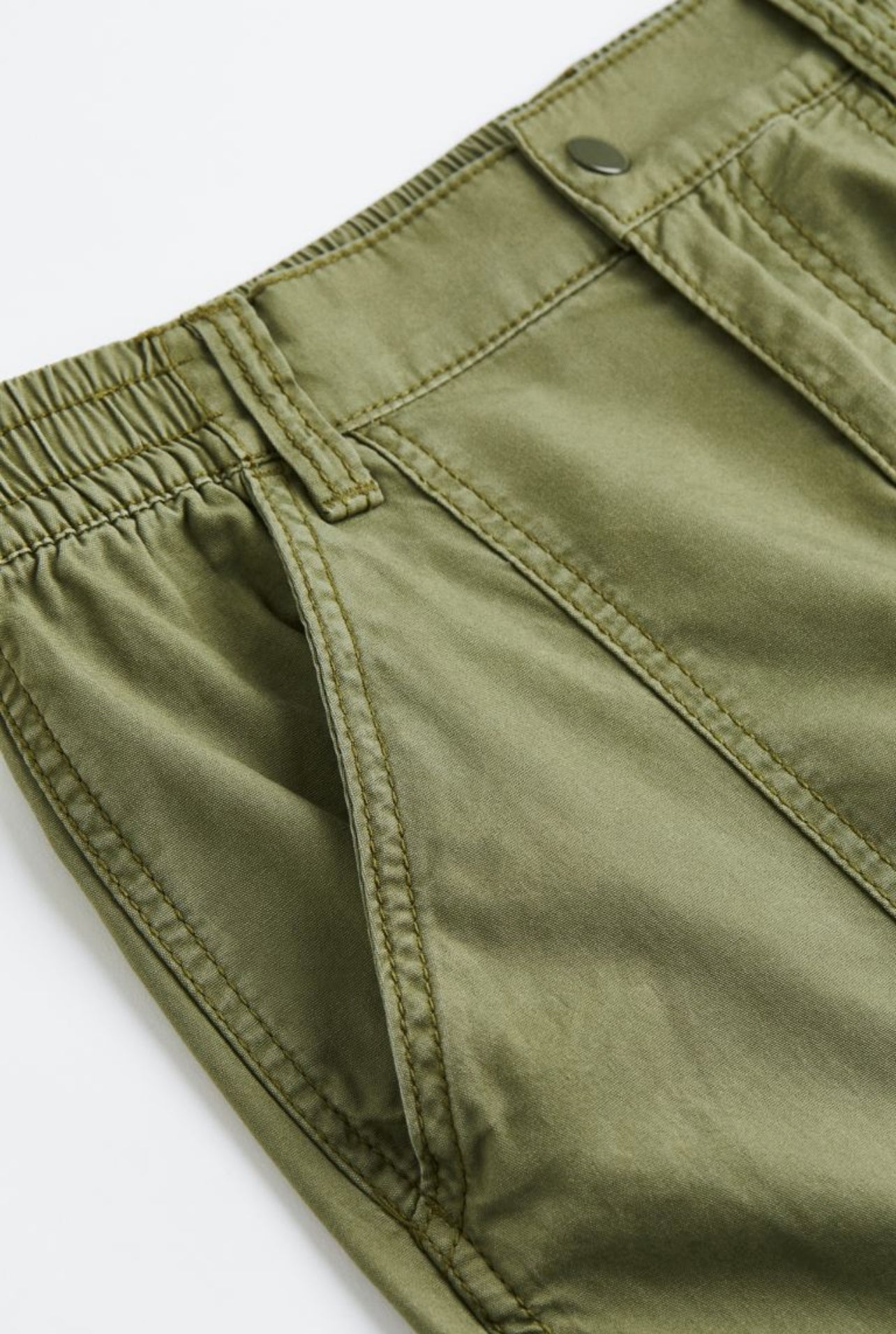 Military Olive Cotton Cargo Trouser