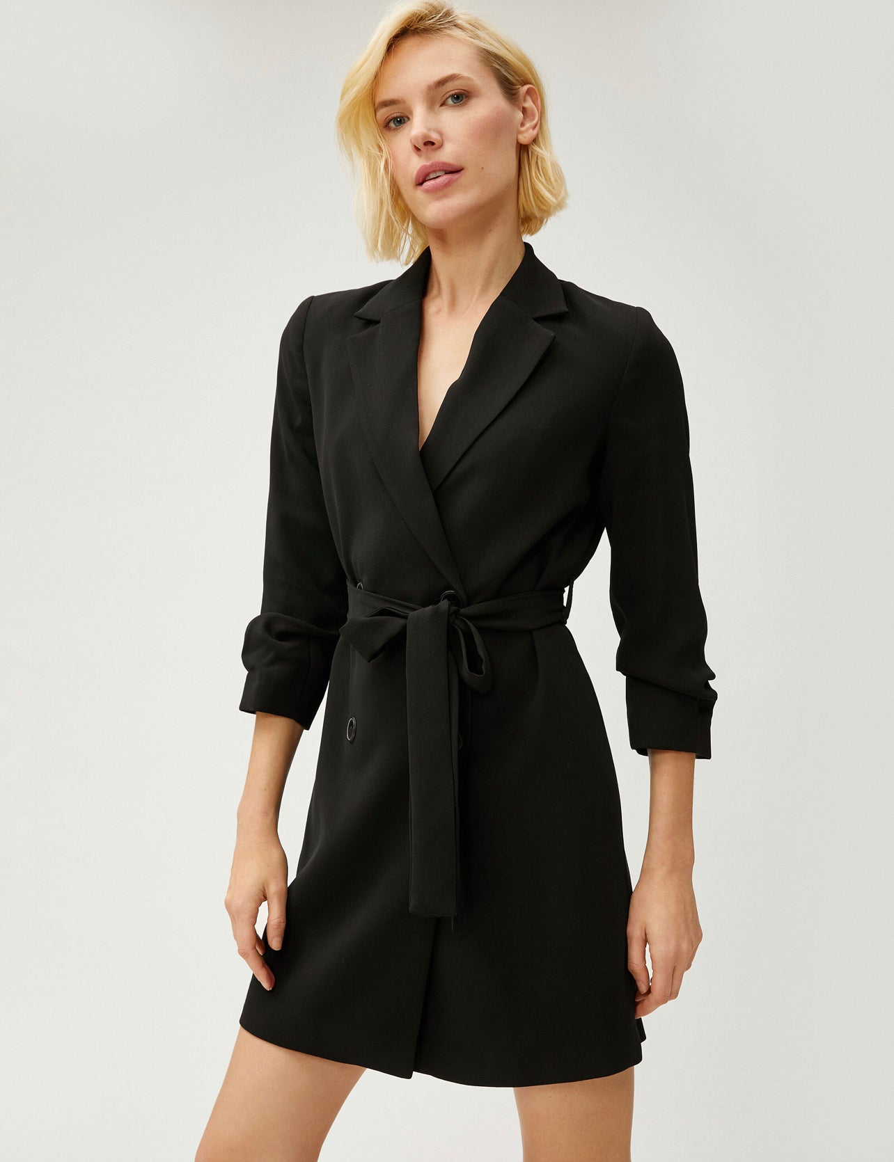 Melina Black Blazer Dress