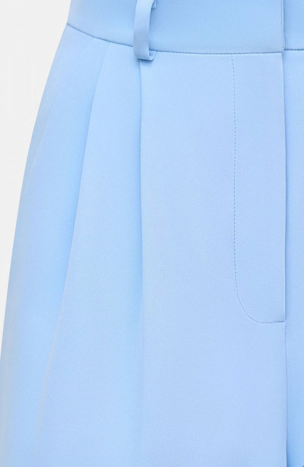 Light Blue Tailored Pleated Trousers