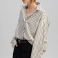 Aphrodite Apricot Striped Shirt