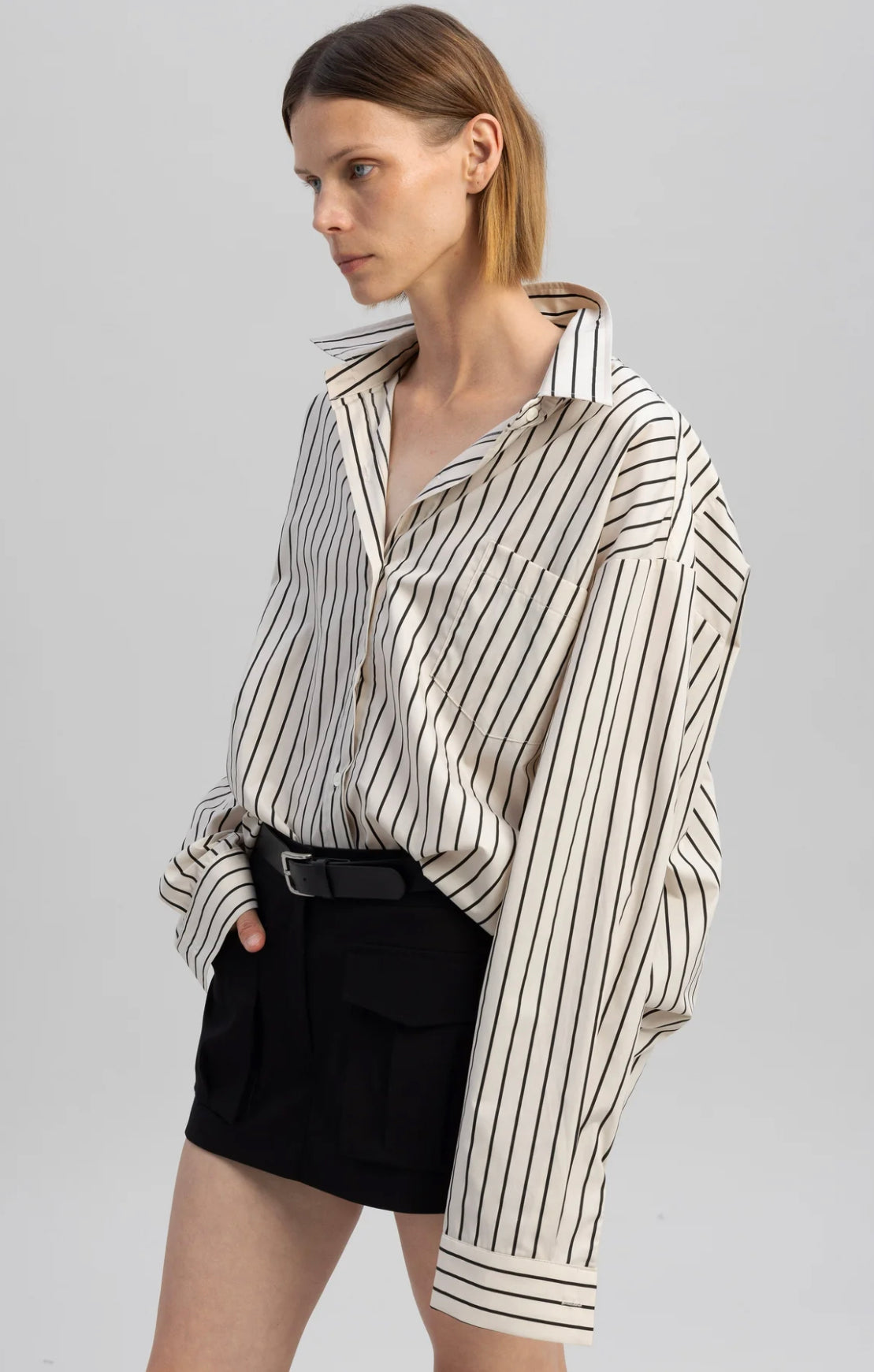 Aphrodite Apricot Striped Shirt