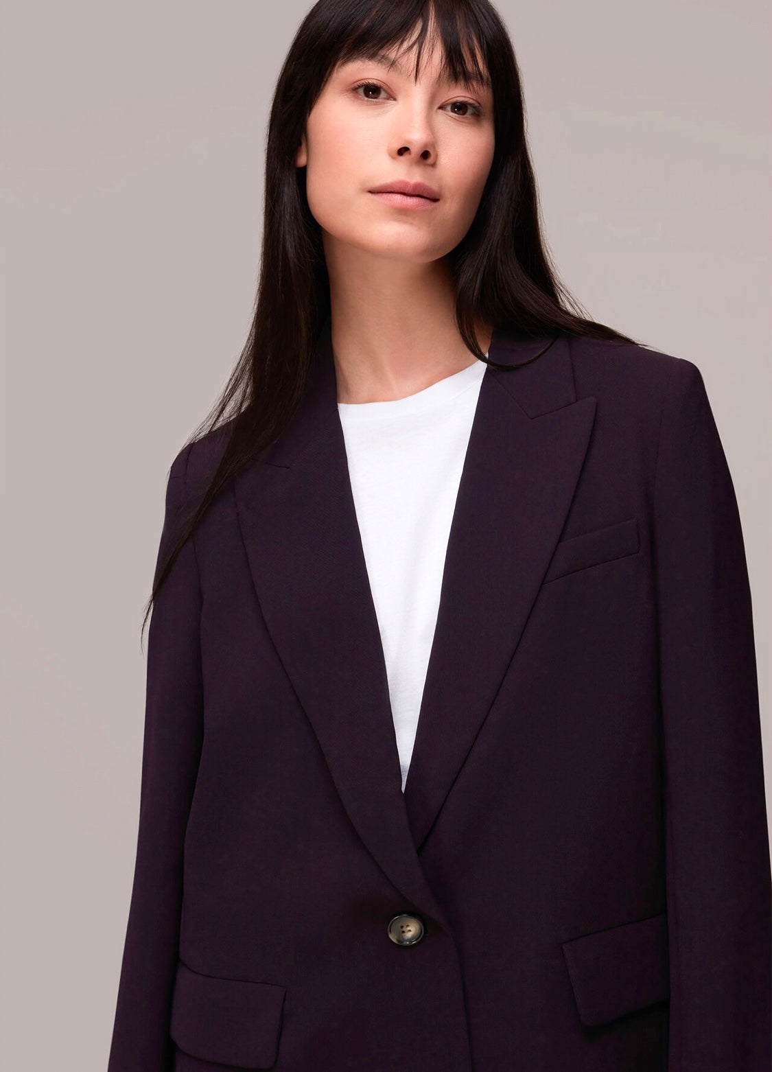 Aubergine Wine Blazer Suit Set