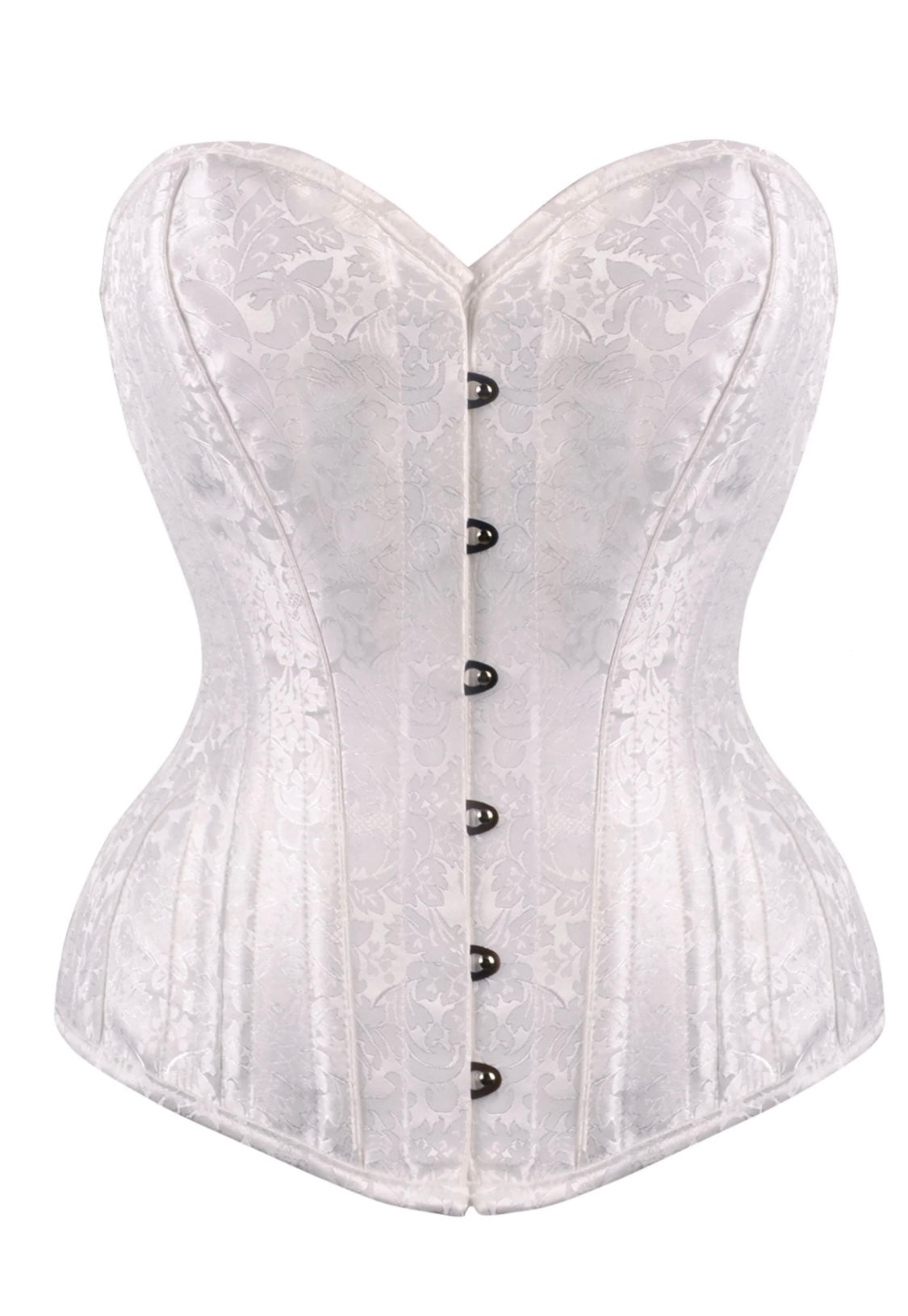 Angelina White Brocade Corset