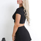 Azalea Luxe Black Top & Skirt Set