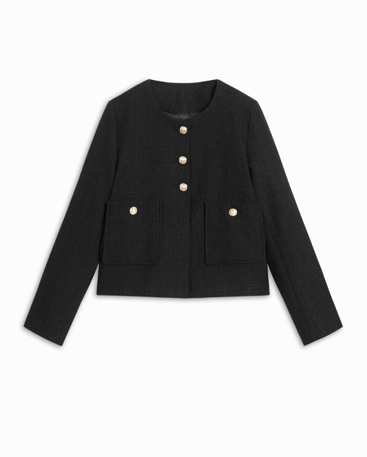 Black Tweed Statement Jacket