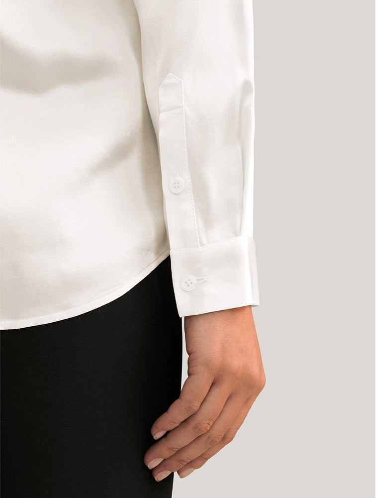 Ivory White Concealed Shirt