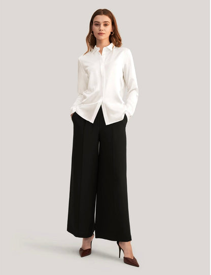 Ivory White Concealed Shirt