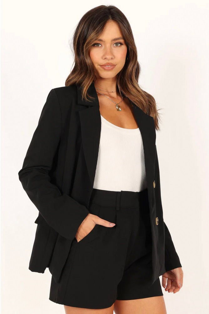 Juliette Black Blazer & Shorts Set