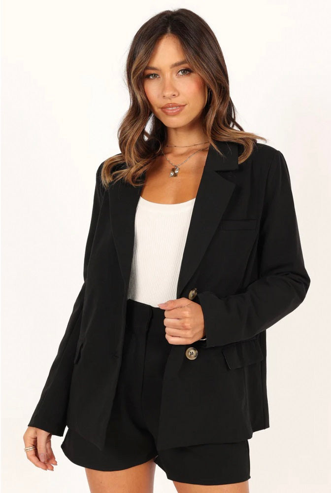 Juliette Black Blazer & Shorts Set