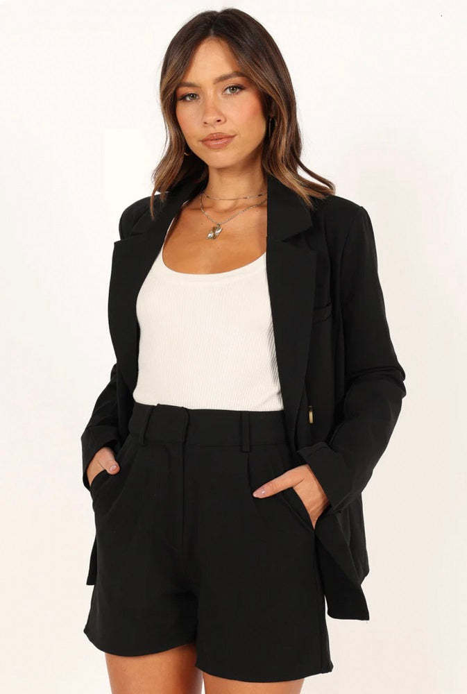 Juliette Black Blazer & Shorts Set