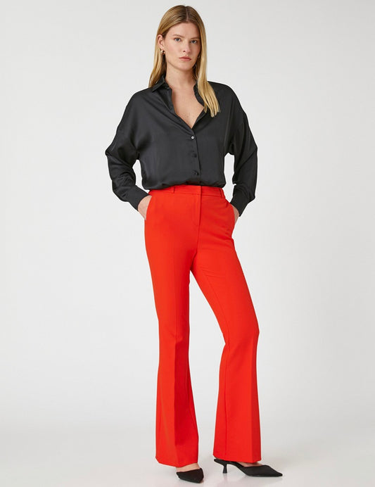 Larrisa Red Flared Trousers