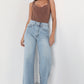 Light Blue High Rise Wide-Leg Jeans