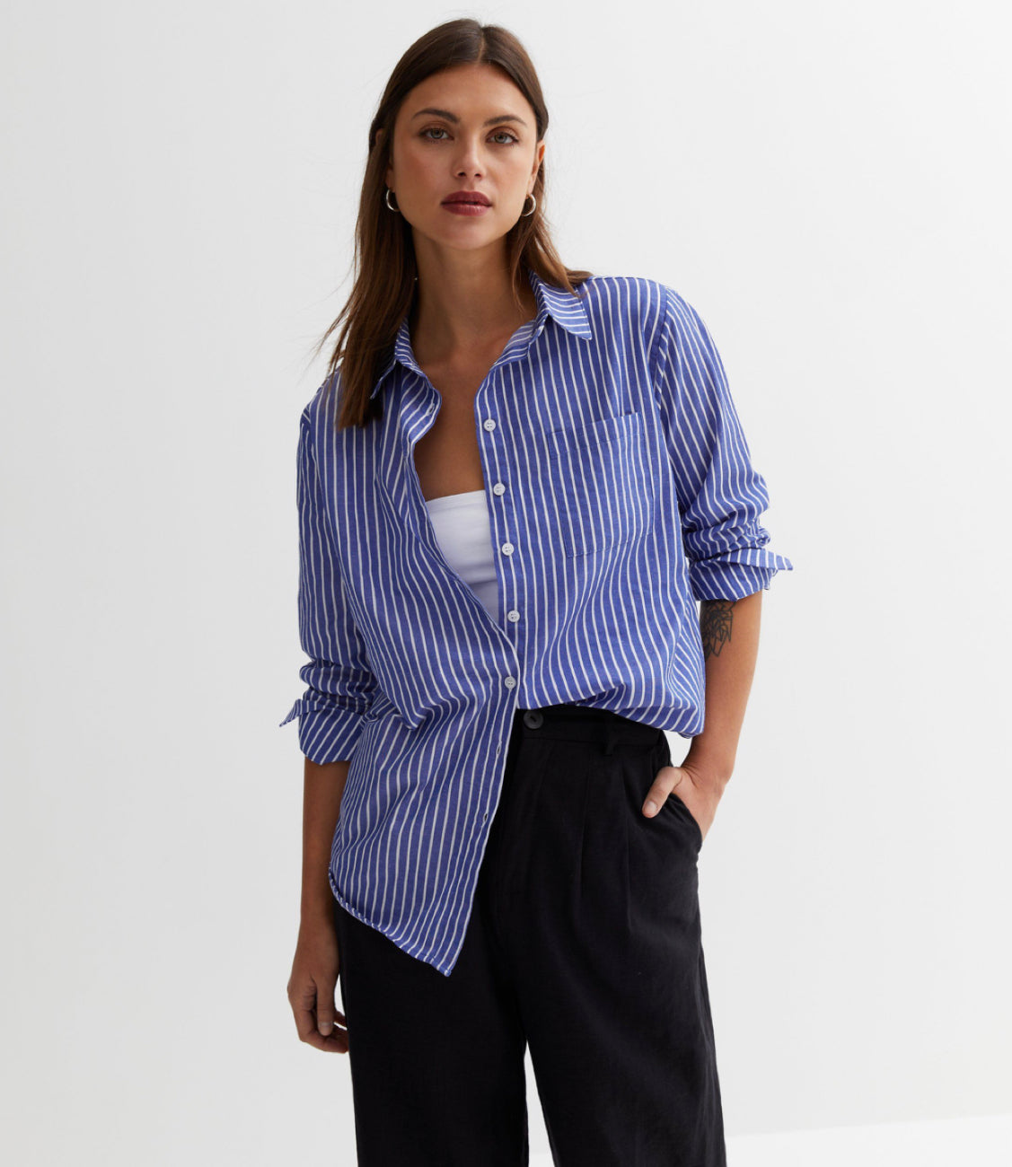 Sapphire Blue Striped Shirt