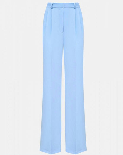 Light Blue Tailored Pleated Trousers