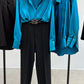 Azure Blue Satin Shirt & Trouser Set