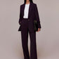 Aubergine Wine Blazer Suit Set