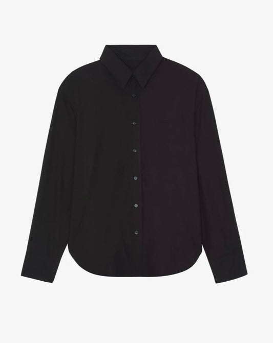 Maria Black Buttoned Shirt