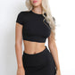 Azalea Luxe Black Top & Skirt Set