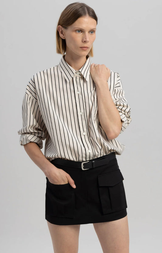 Aphrodite Apricot Striped Shirt