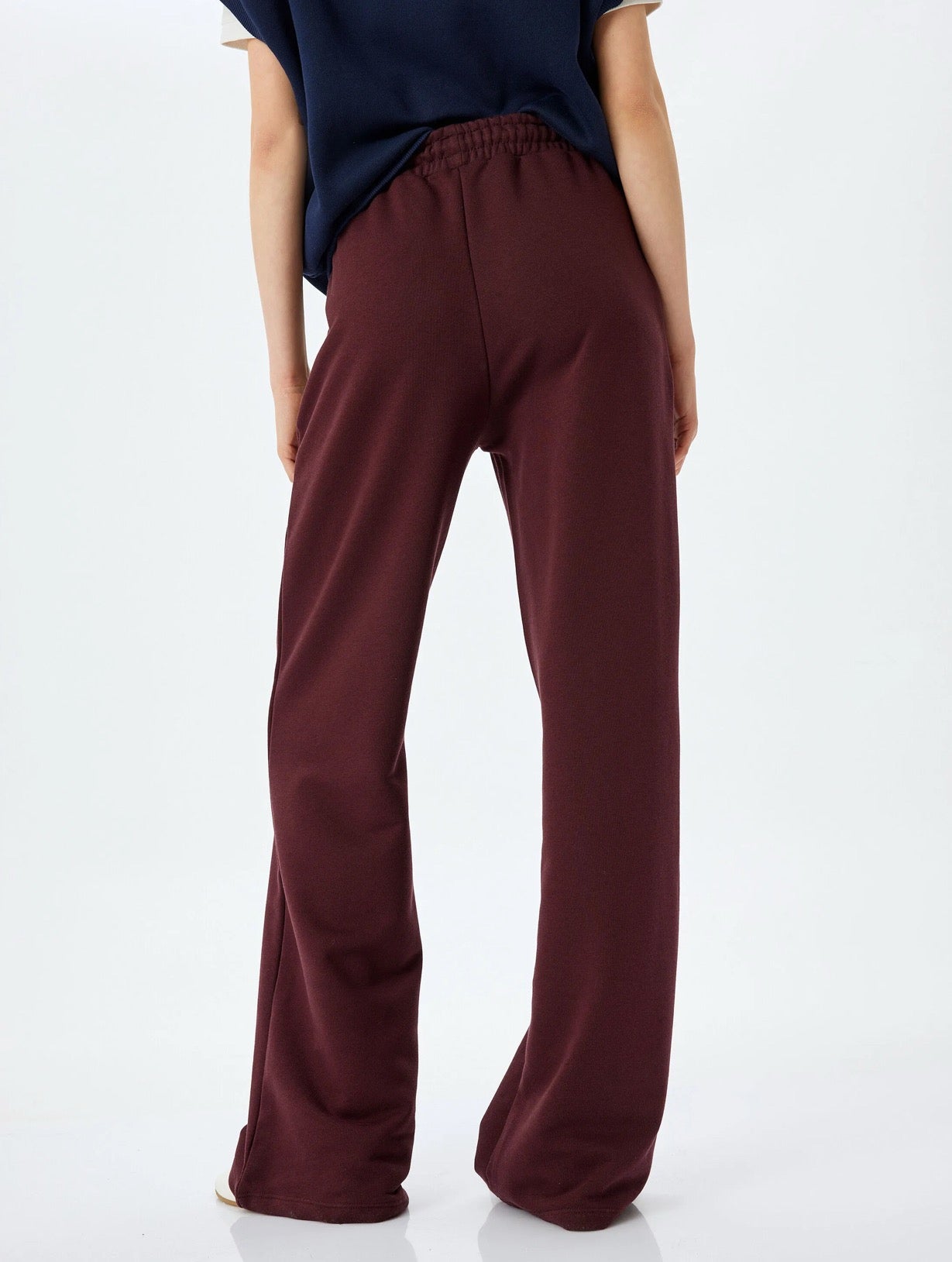 Maroon Wide Leg Warm Trouser