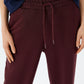 Maroon Wide Leg Warm Trouser