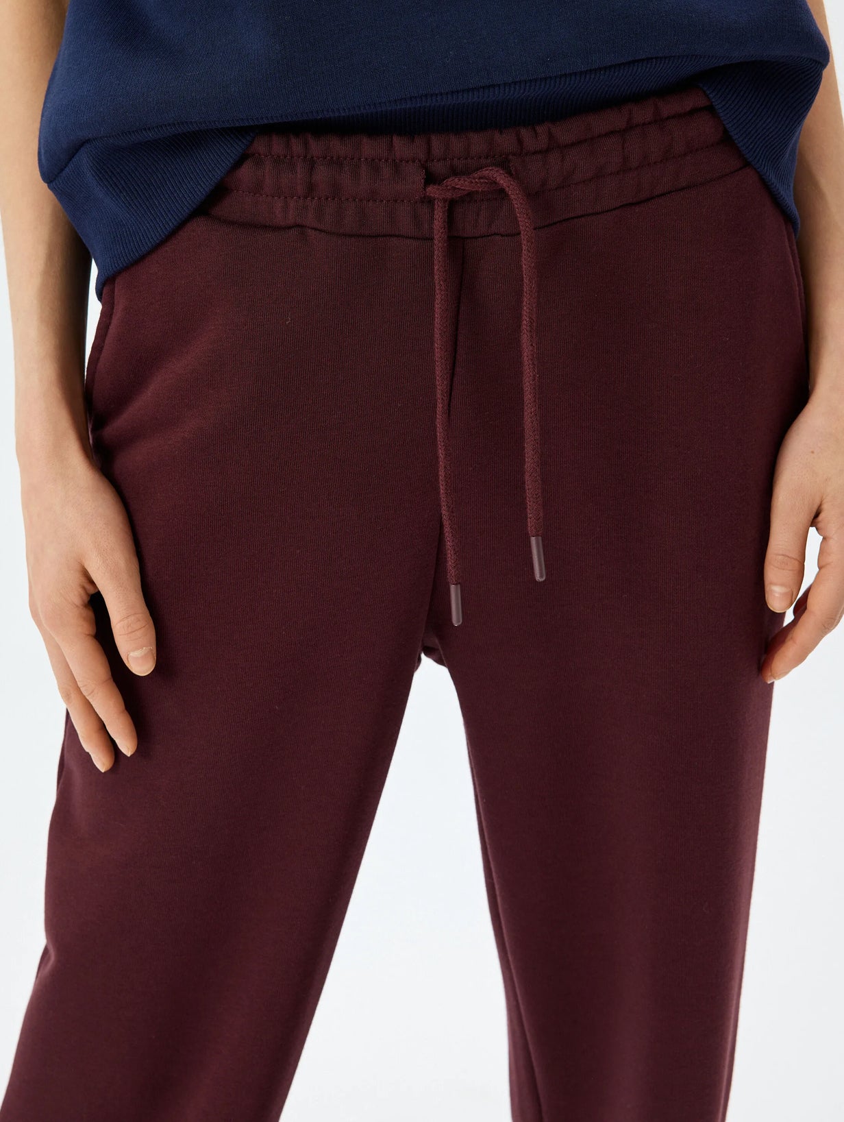 Maroon Wide Leg Warm Trouser