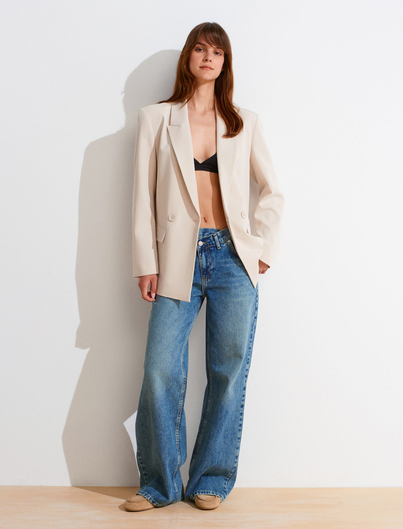 Off White Double Breasted Blazer