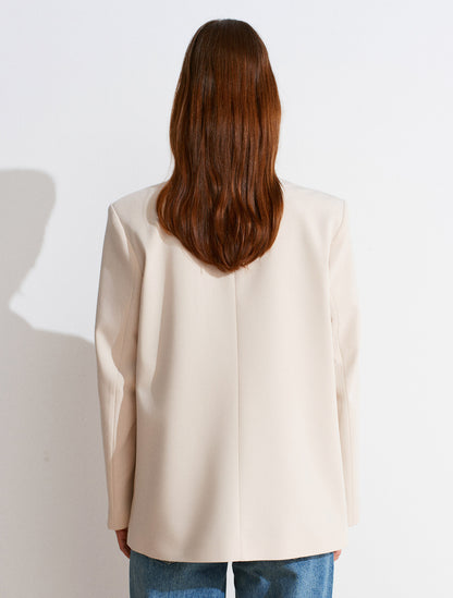 Off White Double Breasted Blazer
