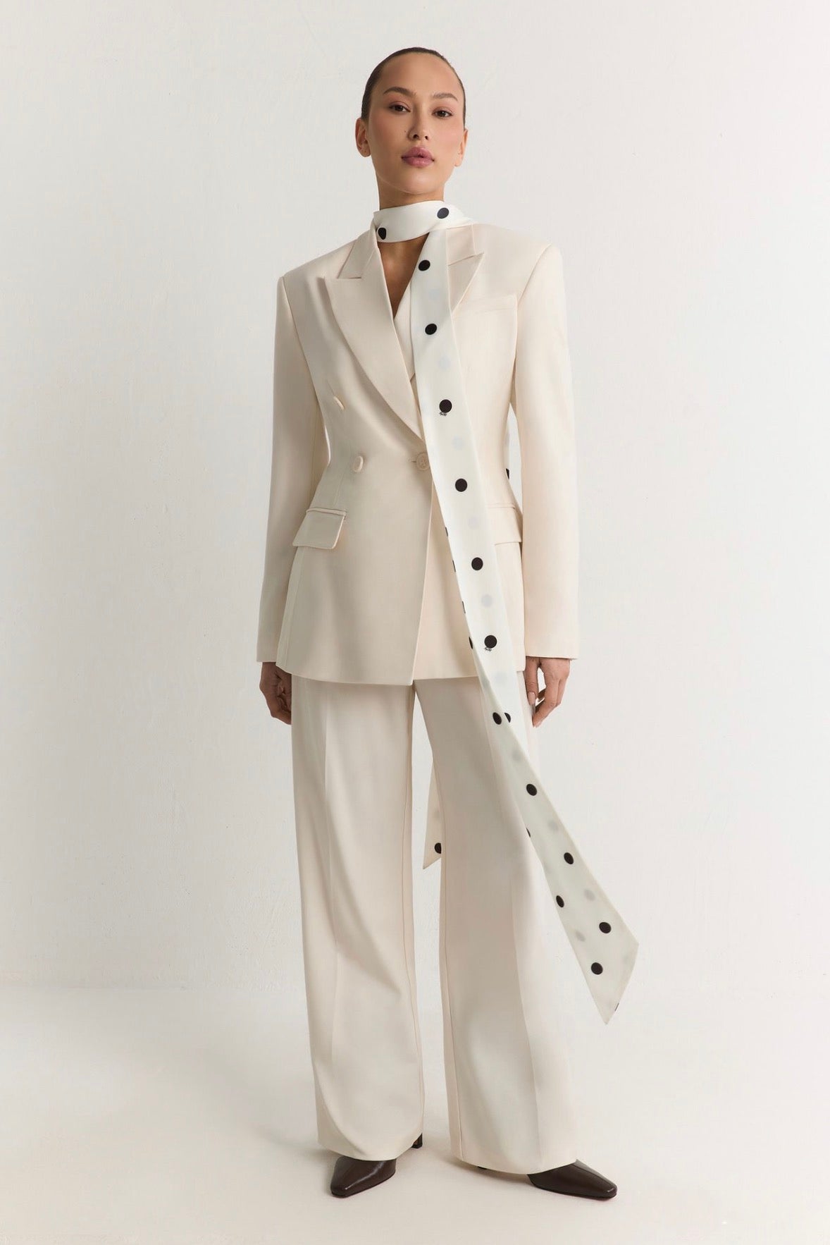 Off White Wide Tailored Trousers