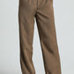 Olive Pleated Straight Tailored Trouser