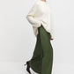 Olive Satin Maxi Long Skirt