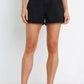 Ostia Black Denim Shorts