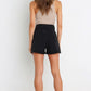 Ostia Black Denim Shorts