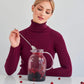 Plum Polo-neck Knitted Sweater