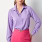 Purple Slim Fit Solid Shirt