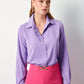 Purple Slim Fit Solid Shirt