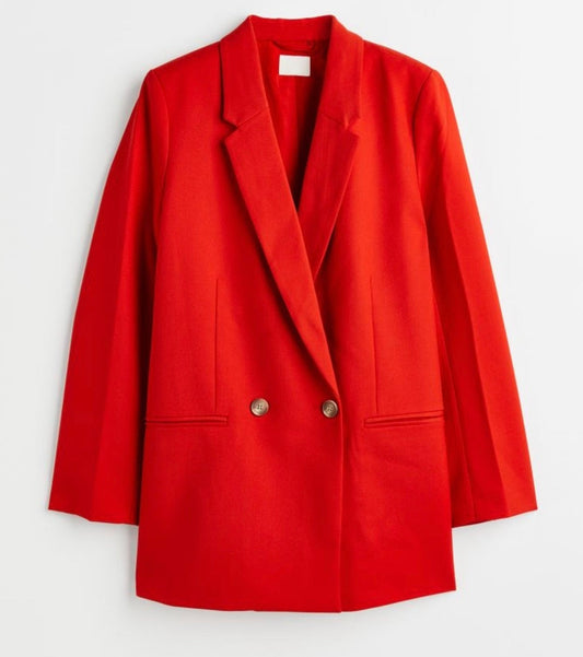 Love Struck Red Buttoned Blazer