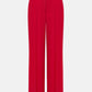 Red Straight Fit Tailored Trousers